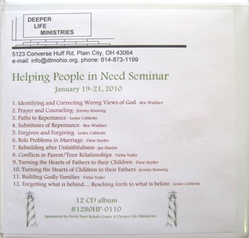 HELPING PEOPLE IN NEED 2010 Various Speakers